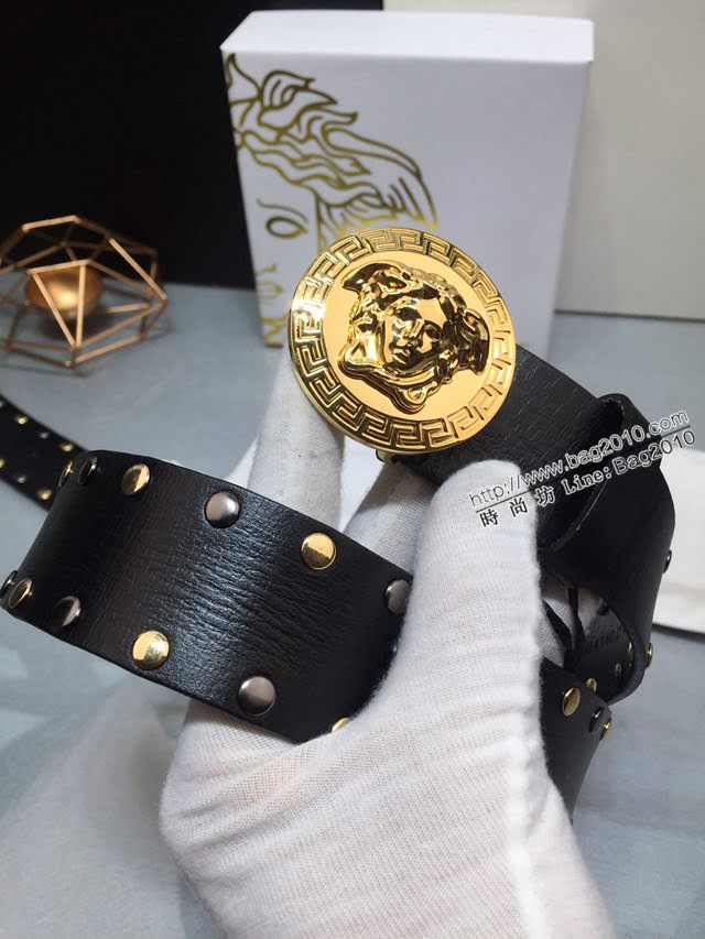 VERSVE男士皮帶 範思哲高端時尚皮帶 範思哲Versace美杜莎頭像裝飾  jjp1289